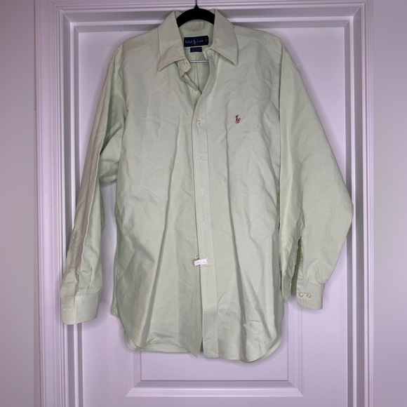 Ralph Lauren Blue Label Men’s Button Up / Button Down Mint Green Shirt - Picture 1 of 4